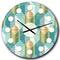 Designart 'Retro Hexagon Pattern Viii Mid-Century Modern Wall Clock